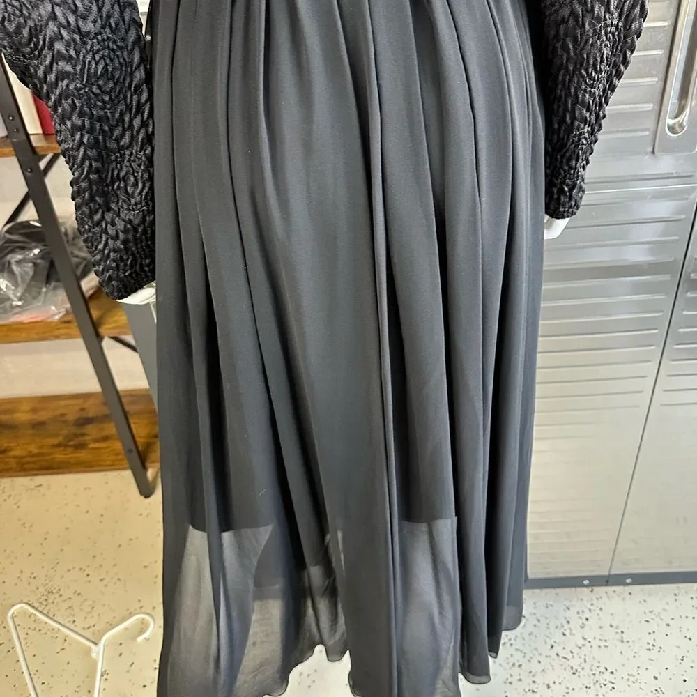 Chanel Vintage Silk Chiffon Camilla Pleated Maxi Evening Gown